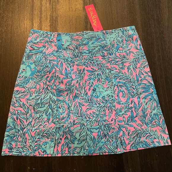 Lilly Pulitzer Dresses & Skirts - Lilly Pulitzer Abbott Skort In Bermuda Blue "You Grow Girl" Size 8 NEW